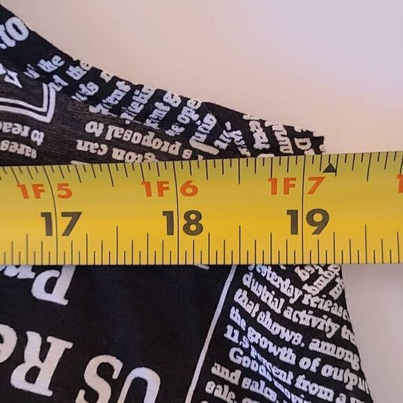 Moonlight Y & S Fashion Design Newsprint Flowing Midi Dress - Picture 7 of 10